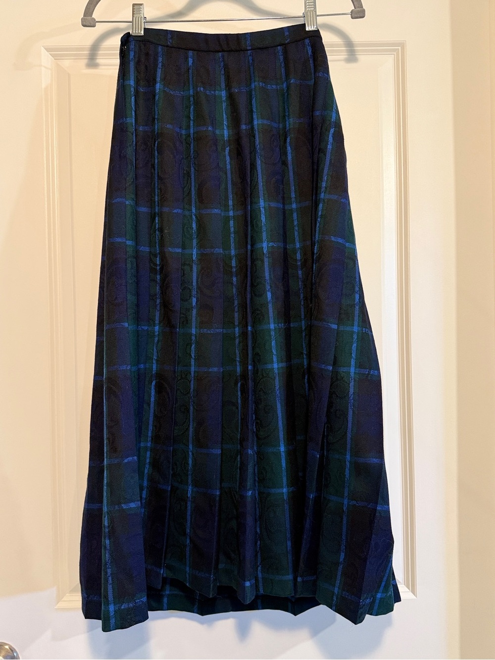 Pendleton Black Watch Plaid Wool Pleated Midi Skirt 6